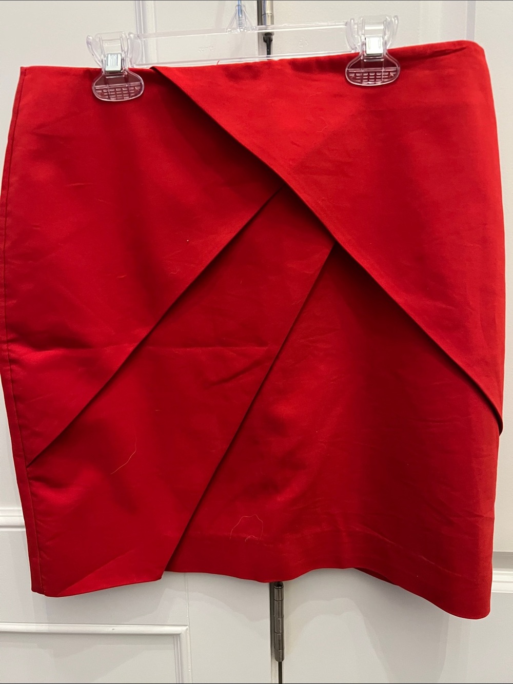 H&M Red Wrap front Mini Skirt size 10
